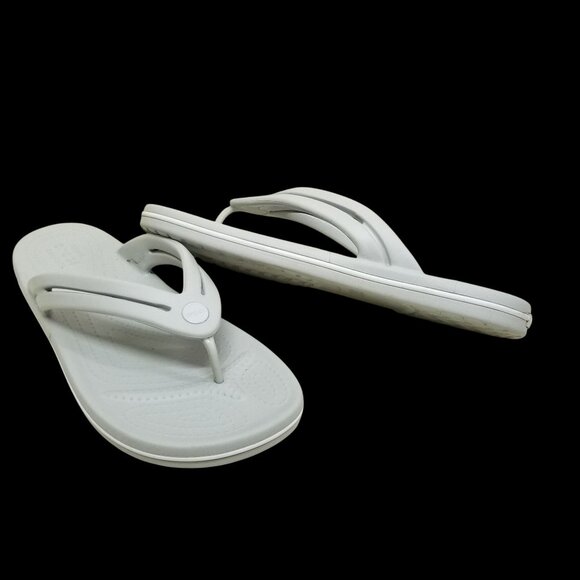 Crocs 11 Gray Thong Sandals REALLY SEXI FLIP Flops Rubber Iconic Comfort - Picture 1 of 7